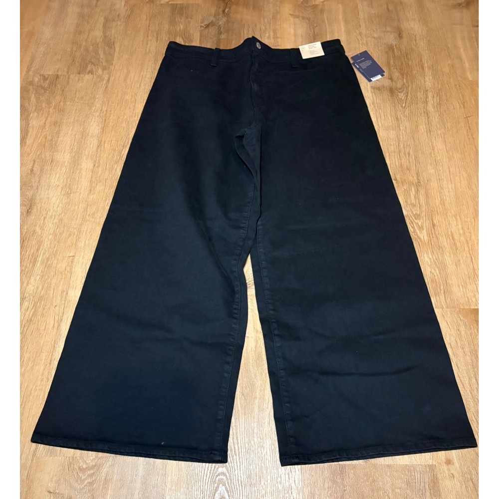 Women's High Rise Wide Leg Black Pants
